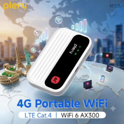 PLERY WiFi6 4G LTE Pocket Wifi Router Unlocked Mobile Hotspot with Sim Card Slot